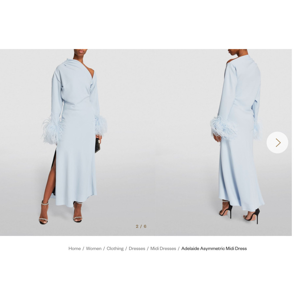 16Arlington Women's baby blue ADELAIDE MIDI DRESS size UK10/US6